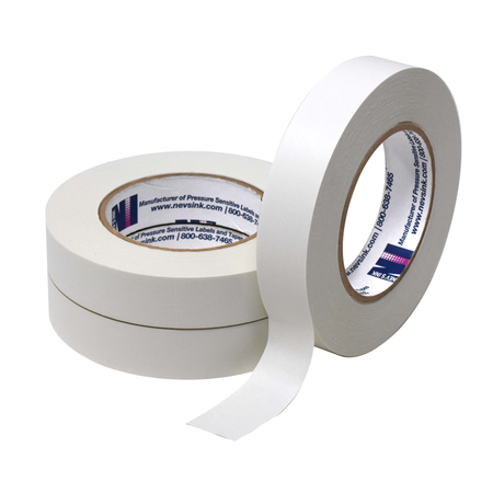 NEVS 1" wide x 60yd White Labeling Tape T-100-White